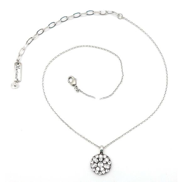 Mariana On a Clear Day Guardian Angel Silver Clear Crystal Necklace 001001 NWT - Picture 4 of 4